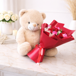 Blushing 11 Red Roses Bouquet