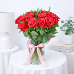 Endless 21 Red Roses Vase